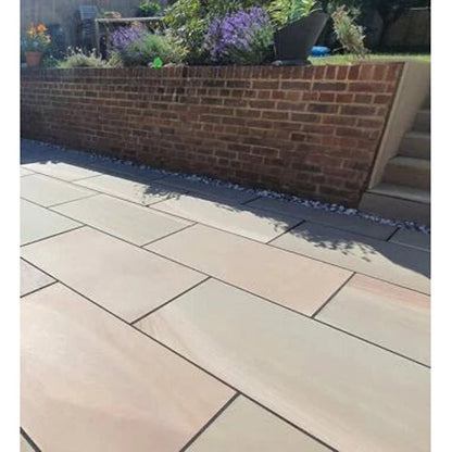 Elite Buff Indian 20mm Sandstone Paving Slabs - Sawn & Honed - JJ Building Materials