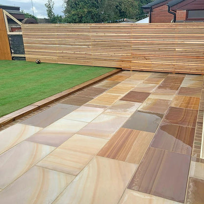 Elite Buff Indian 20mm Sandstone Paving Slabs - Sawn & Honed - JJ Building Materials