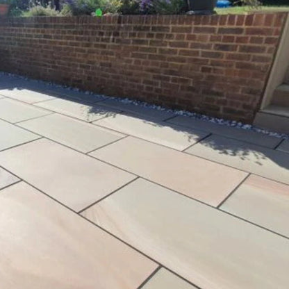 Elite Buff Indian 20mm Sandstone Paving Slabs - Sawn & Honed - JJ Building Materials