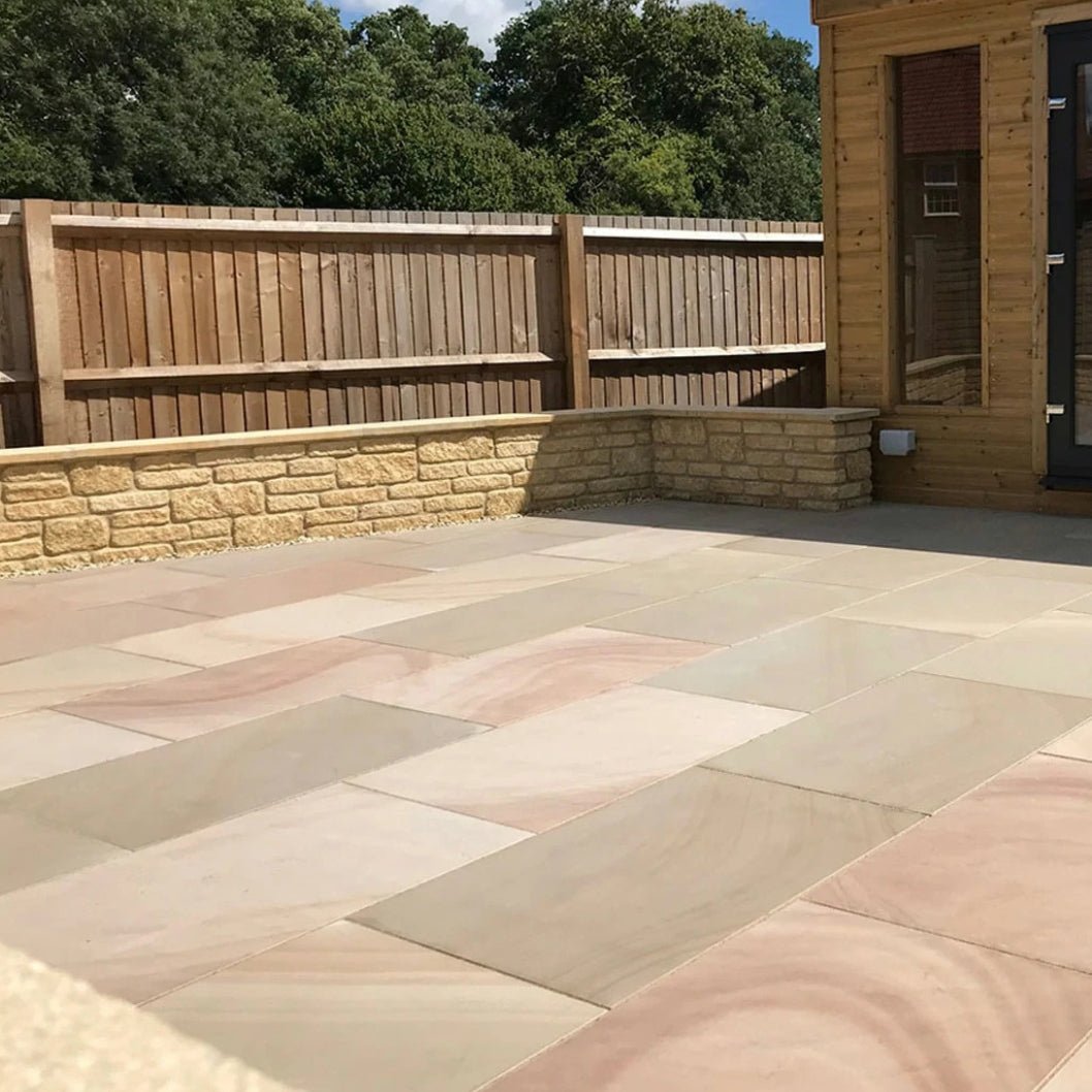 Elite Buff Indian 20mm Sandstone Paving Slabs - Sawn & Honed - JJ Building Materials