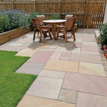 Elite Buff Indian 22mm Sandstone Paving Slabs - Riven - JJ Building Materials