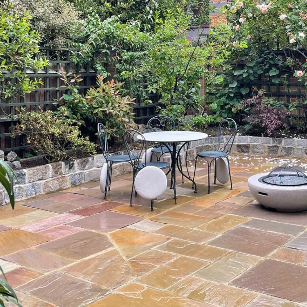 Elite Buff Indian 22mm Sandstone Paving Slabs - Riven - JJ Building Materials
