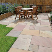 Elite Buff Indian 22mm Sandstone Paving Slabs - Riven - JJ Building Materials