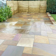 Elite Buff Indian 22mm Sandstone Paving Slabs - Riven - Patio Kit - JJ Building Materials