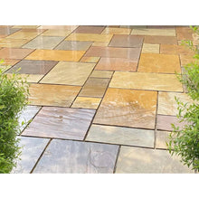 Elite Buff Indian 22mm Sandstone Paving Slabs - Riven - Patio Kit - JJ Building Materials