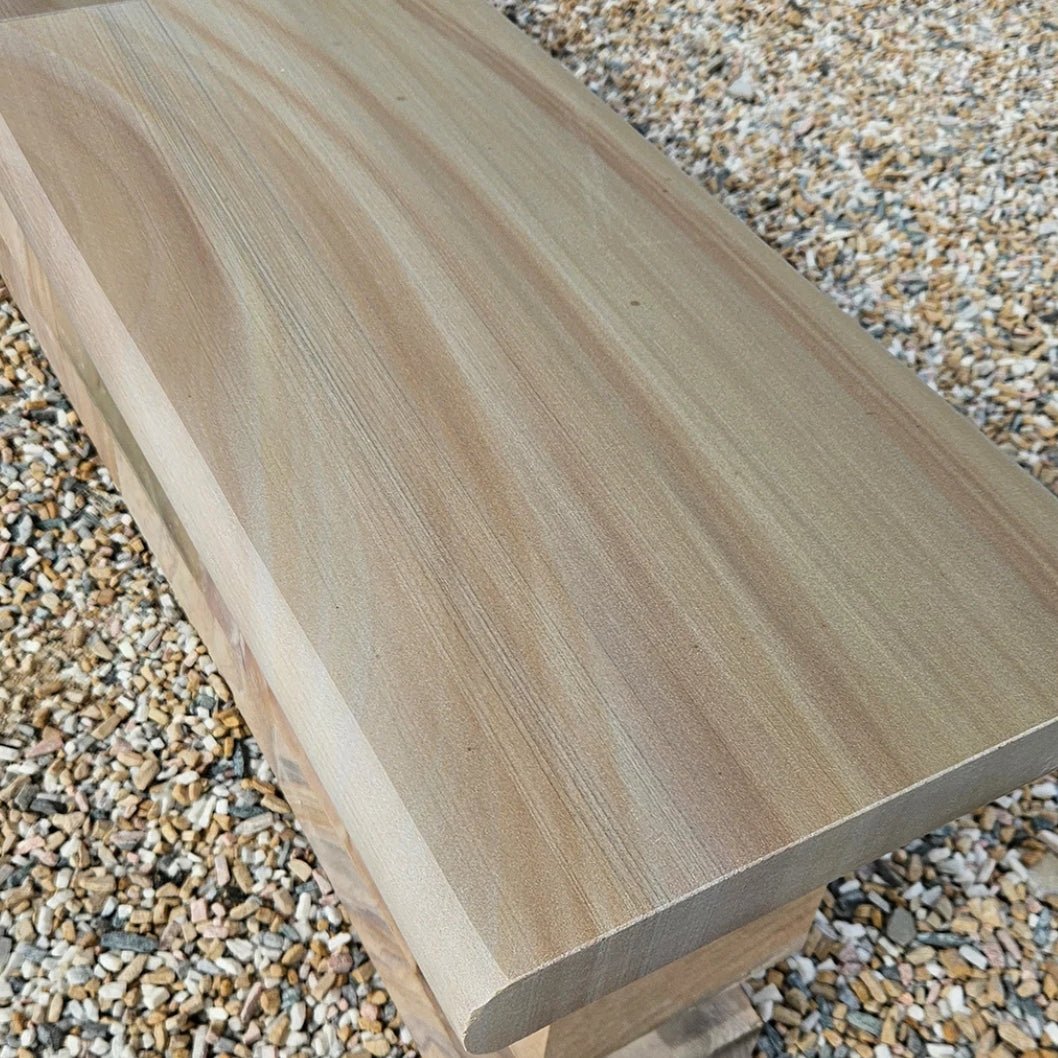 Elite Buff Indian Sandstone - Bullnose Coping Stones - Sawn & Honed - 600x300 - 40mm - JJ Building Materials