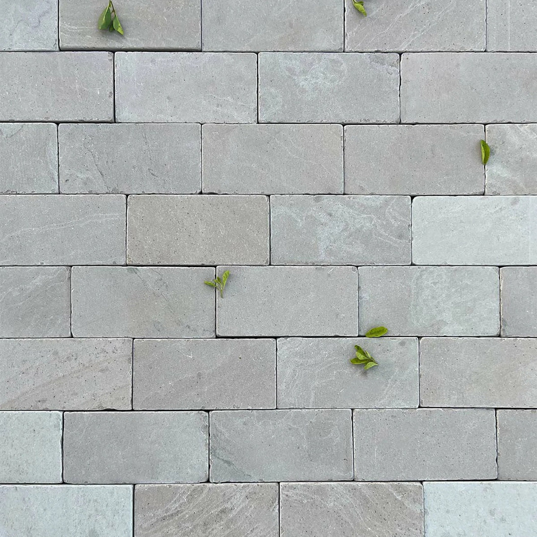 Elite Buff Indian Sandstone Setts - Tumbled - 200×100 - 40mm - JJ Building Materials