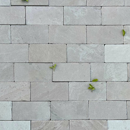 Elite Buff Indian Sandstone Setts - Tumbled - 200×100 - 40mm - JJ Building Materials