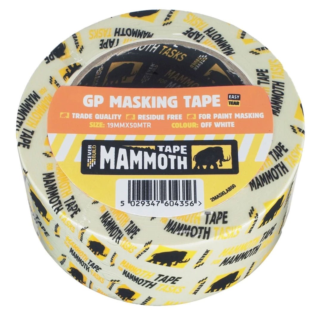 EVERBUILD MAMMOTH GP Masking Tape 50m - JJ Building Materials