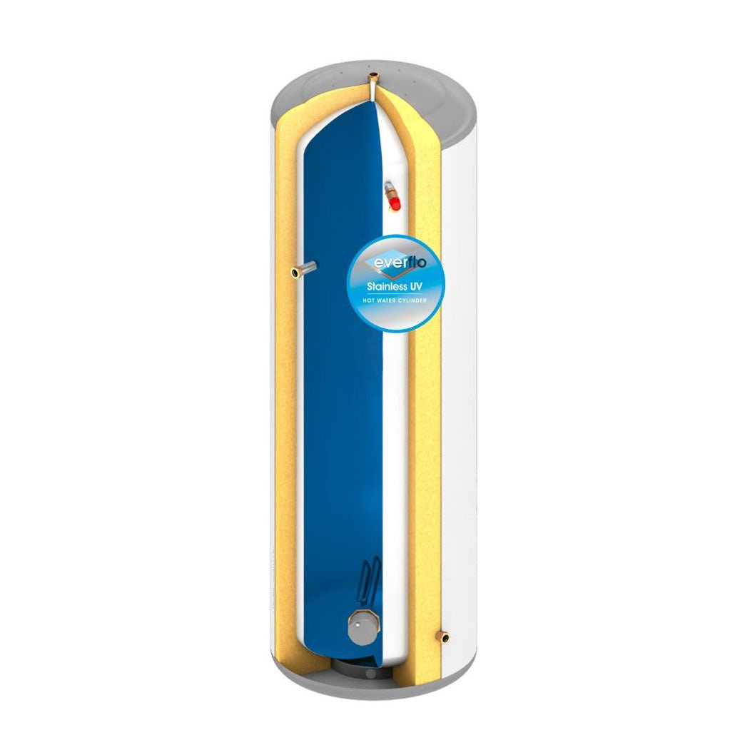 Everflo Stainless Direct Unvented Hot Water Storage Cylinder & Kit - JJ Building Materials