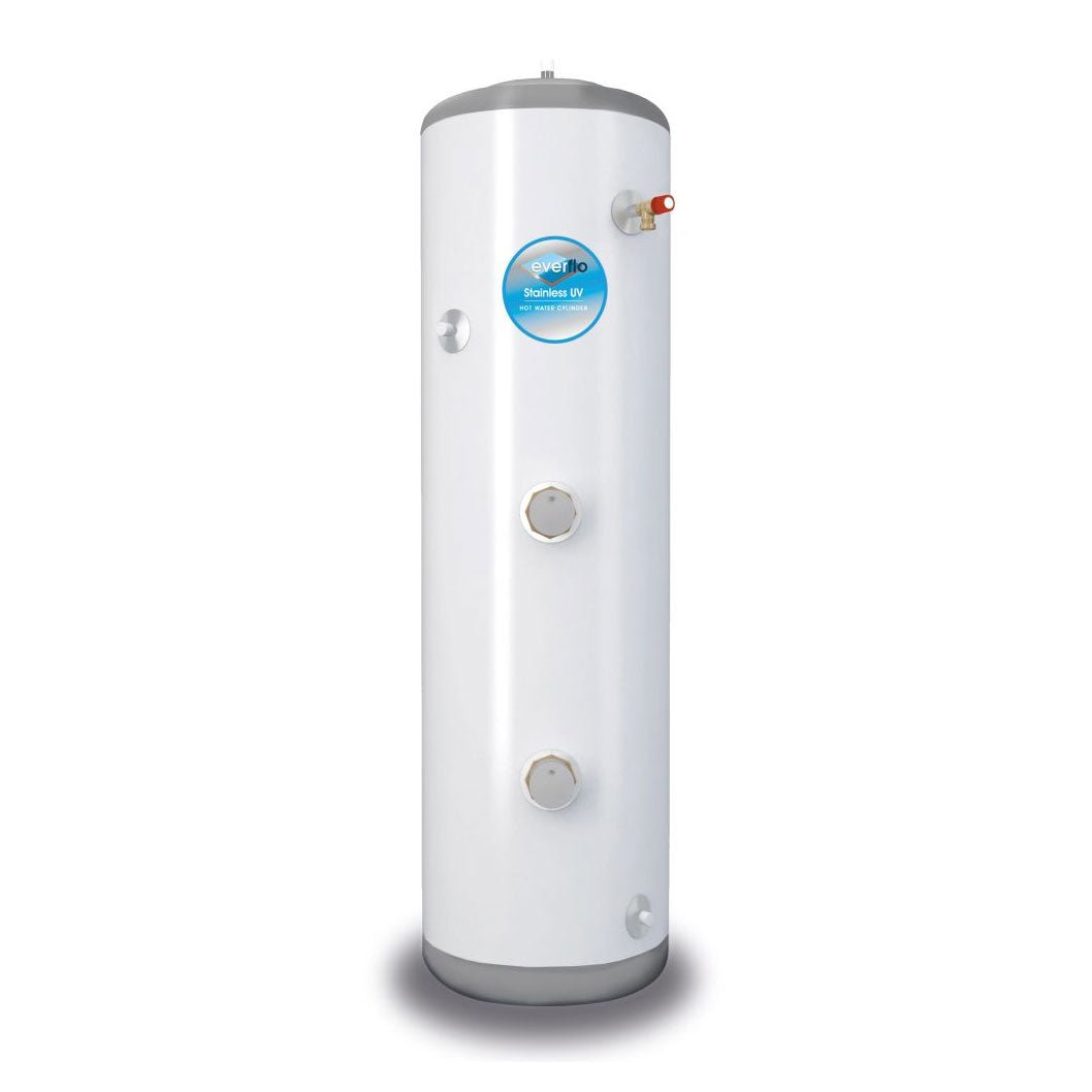 Everflo Stainless Slim - Fit Direct Unvented Hot Water Storage Cylinder & Kit - JJ Building Materials