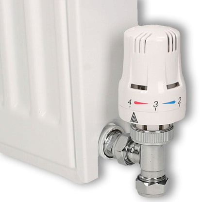 Evolve Contract 15 mm Angled Chrome/White TRV - JJ Building Materials