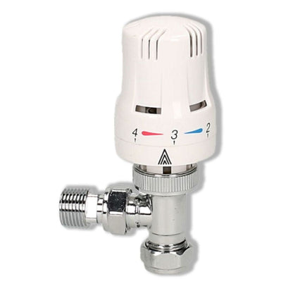 Evolve Contract 15 mm Angled Chrome/White TRV - JJ Building Materials