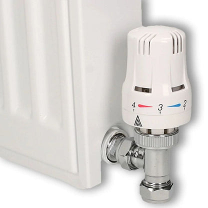 Evolve Contract 15 mm Angled Chrome/White TRV - JJ Building Materials