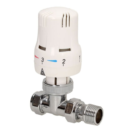 Evolve Contract 15 mm Straight Chrome/White TRV - JJ Building Materials