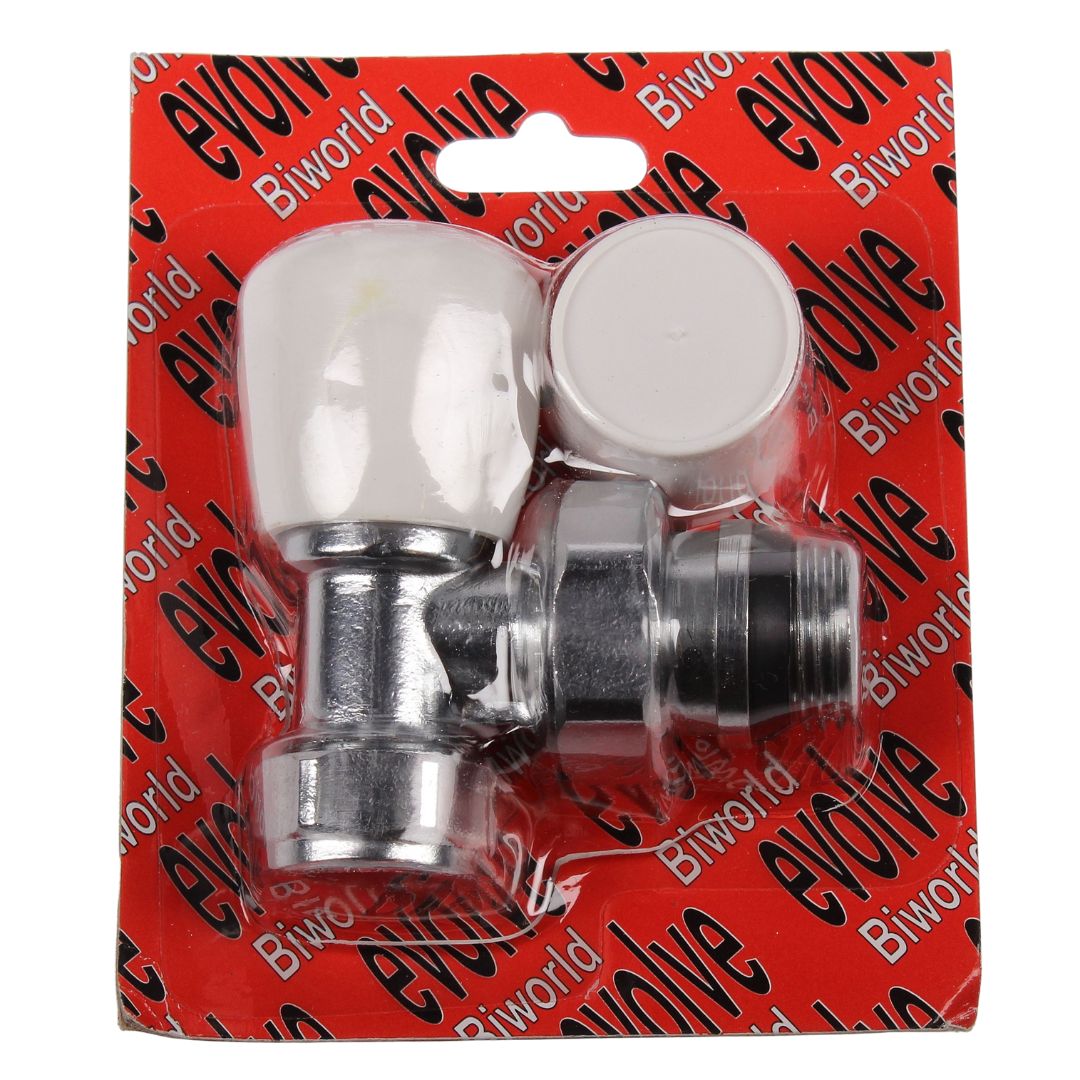 Evolve Double Packing Gland O - Ring Tail 15 mm Angled Wheel Head Valve - JJ Building Materials