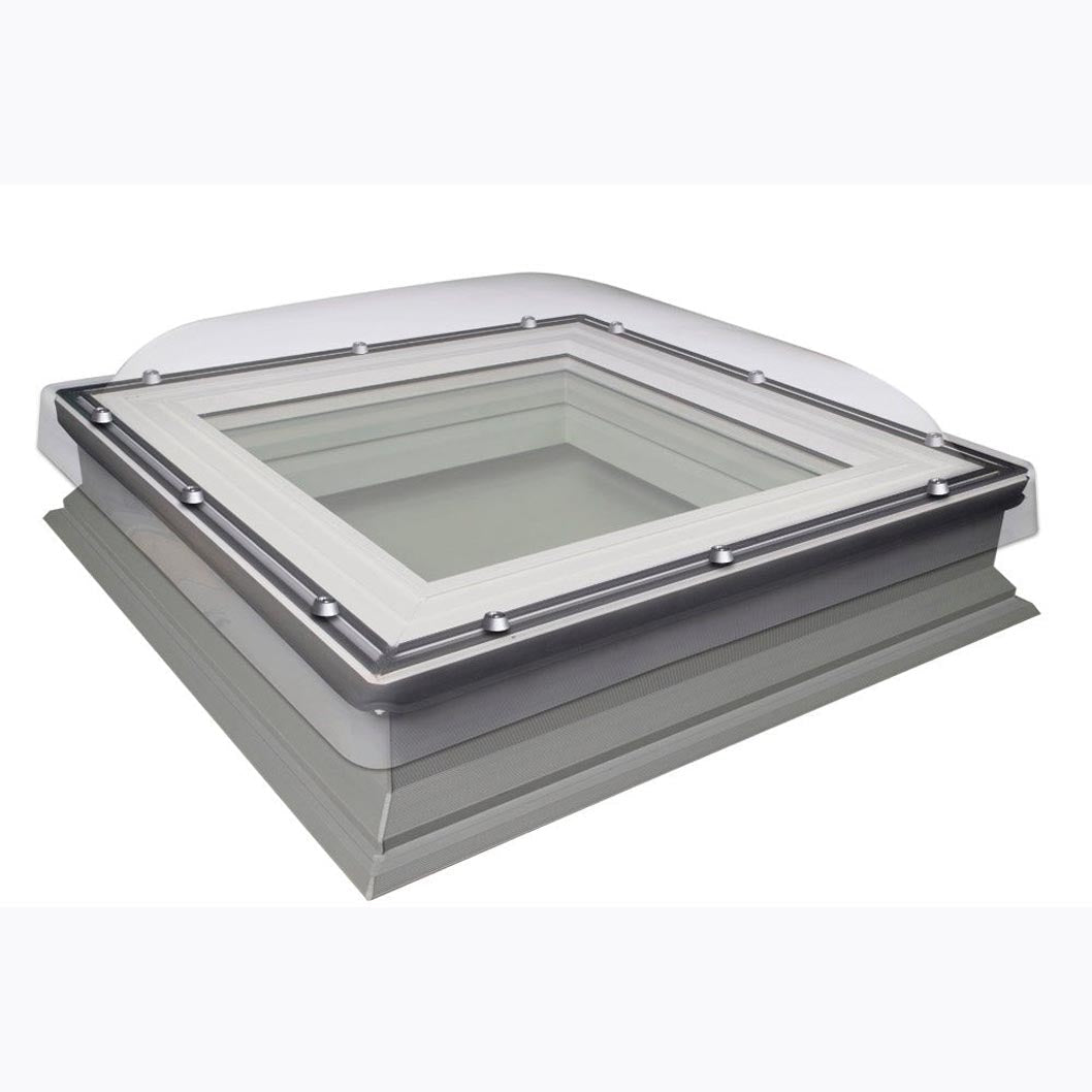 Fakro DXC-C P2 Non-Opening Double Glazed Domed Flat Roof Window - JJ Building Materials