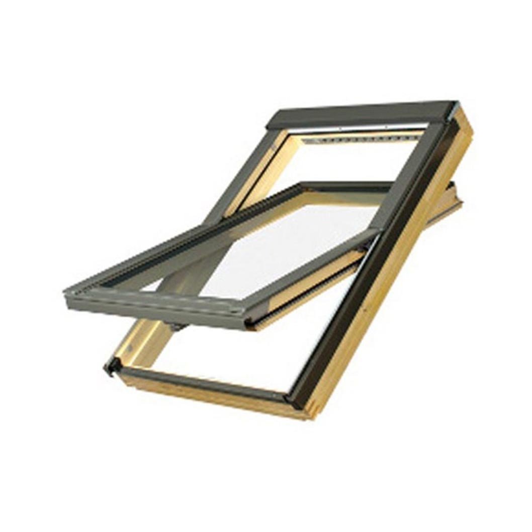 Fakro FTP-V P2 Natural Pine Center Pivot Roof Window - JJ Building Materials