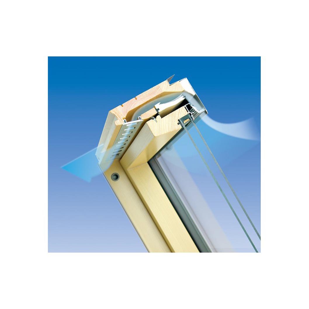 Fakro FTP-V P2 Pine Laminated Centre Pivot Roof Window - JJ Building Materials