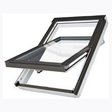 Fakro FTT/U U6 White PU Coated Pine Triple Glazed Centre Pivot Thermo Roof Window - JJ Building Materials