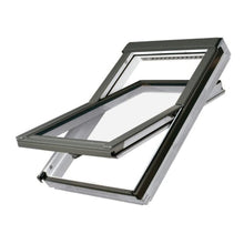 Fakro FTU-V P5 Triple Glazed White PU Coated Pine Centre Pivot Roof Window - JJ Building Materials