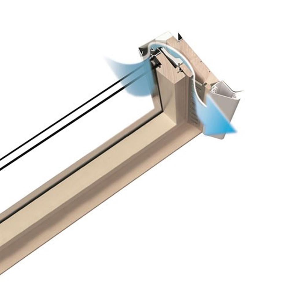 Fakro FTW-V P2 White Paint Laminated Centre Pivot Roof Window - JJ Building Materials