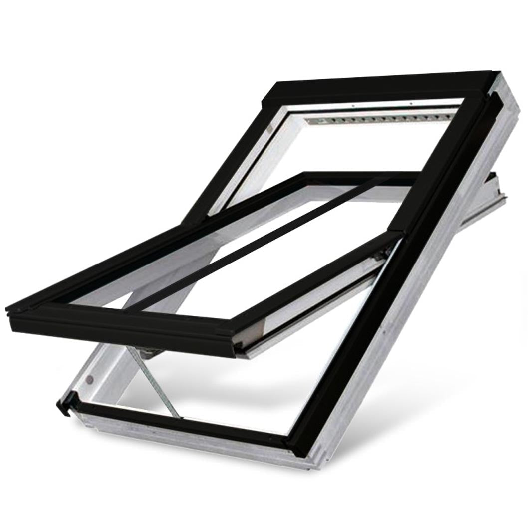 Fakro FTW-V/C P2 White Acrylic Conservation Style Centre Pivot Roof Window - JJ Building Materials