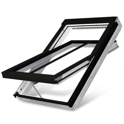 Fakro FTW-V/C P2 White Acrylic Conservation Style Centre Pivot Roof Window - JJ Building Materials