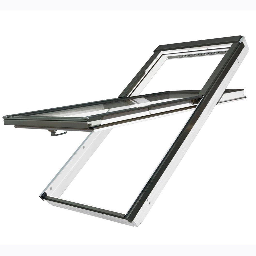 Fakro FYU-V P2 White PU Coated Pine High Pivot proSky Roof Window - JJ Building Materials