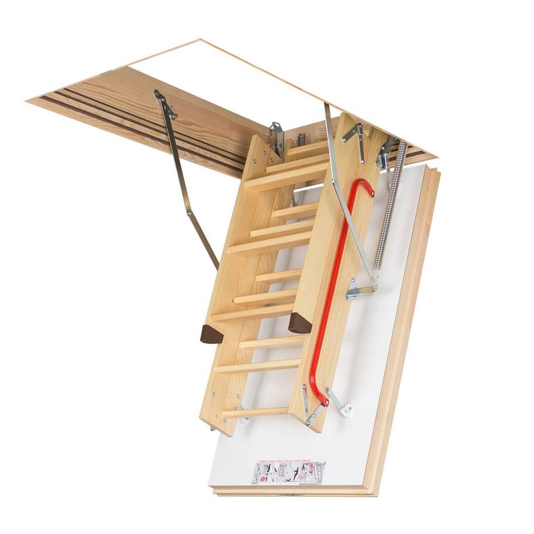 Fakro LWK-280 Komfort 3 Section Folding Wooden Loft Ladder - JJ Building Materials