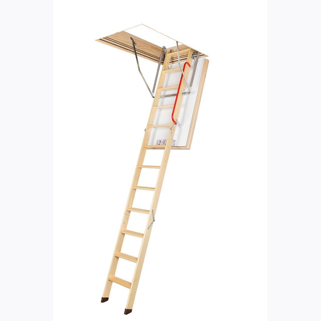Fakro LWK 4 Section Folding Wooden Loft Ladder - JJ Building Materials