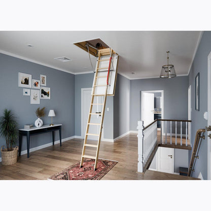 Fakro LWK 4 Section Folding Wooden Loft Ladder - JJ Building Materials