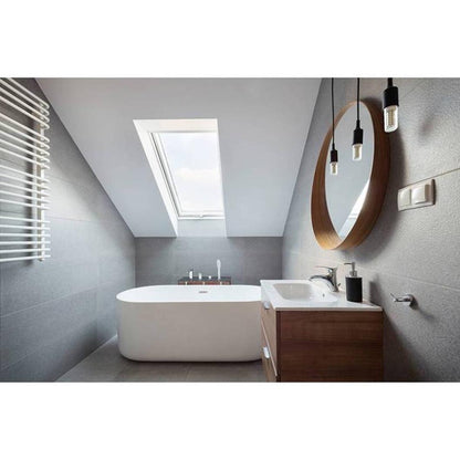 Fakro PTP-V P2 White PVC Laminated Centre Pivot Roof Window - JJ Building Materials