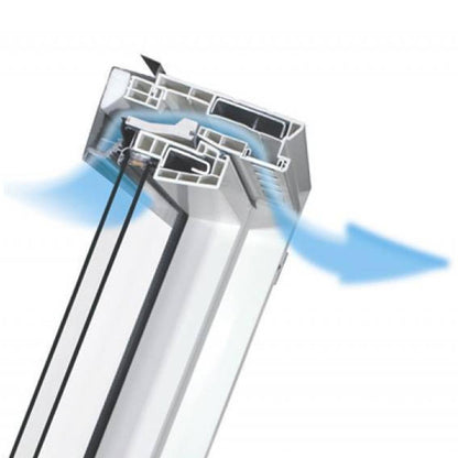 Fakro PTP-V P2 White PVC Laminated Centre Pivot Roof Window - JJ Building Materials