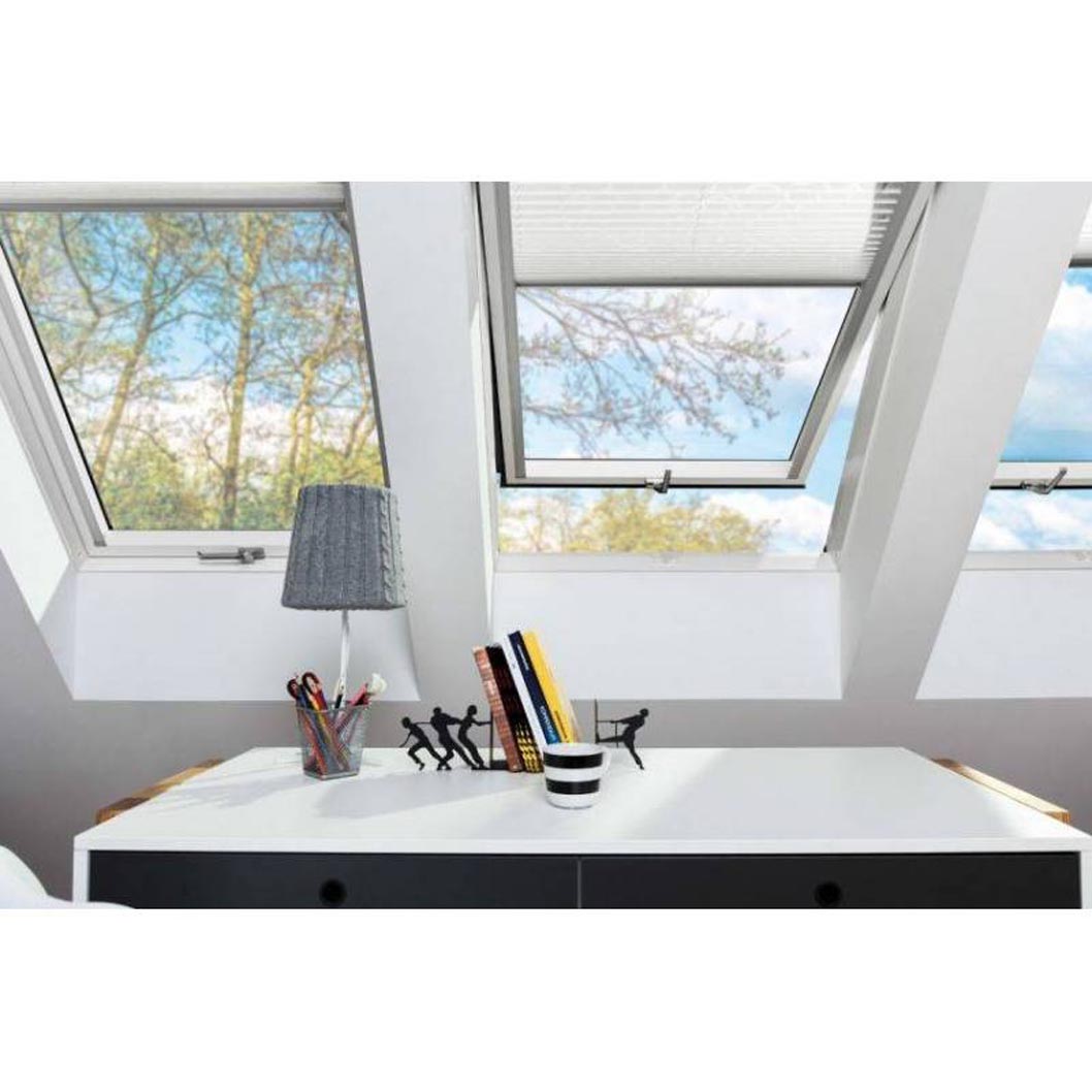 Fakro PTP-V P2 White PVC Laminated Centre Pivot Roof Window - JJ Building Materials