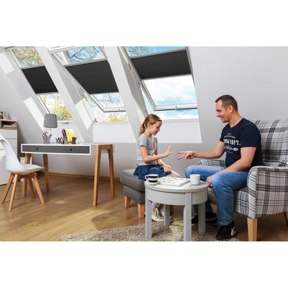 Fakro Z-Wave 550x780mm Electric Triple Glazed PVC Centre Pivot Pitched Roof Window - JJ Building Materials