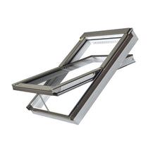 Fakro Z-Wave 550x780mm Electric Triple Glazed PVC Centre Pivot Pitched Roof Window - JJ Building Materials