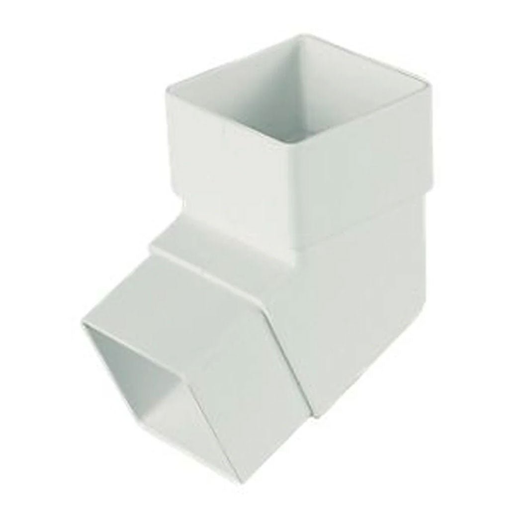 Floplast 112 Degree Bend 65mm Square Downpipe - JJ Building Materials