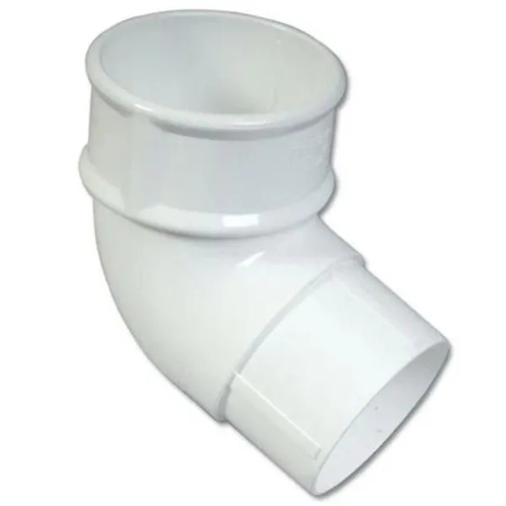 Floplast 112 Degree Bend 68mm Round Downpipe - JJ Building Materials