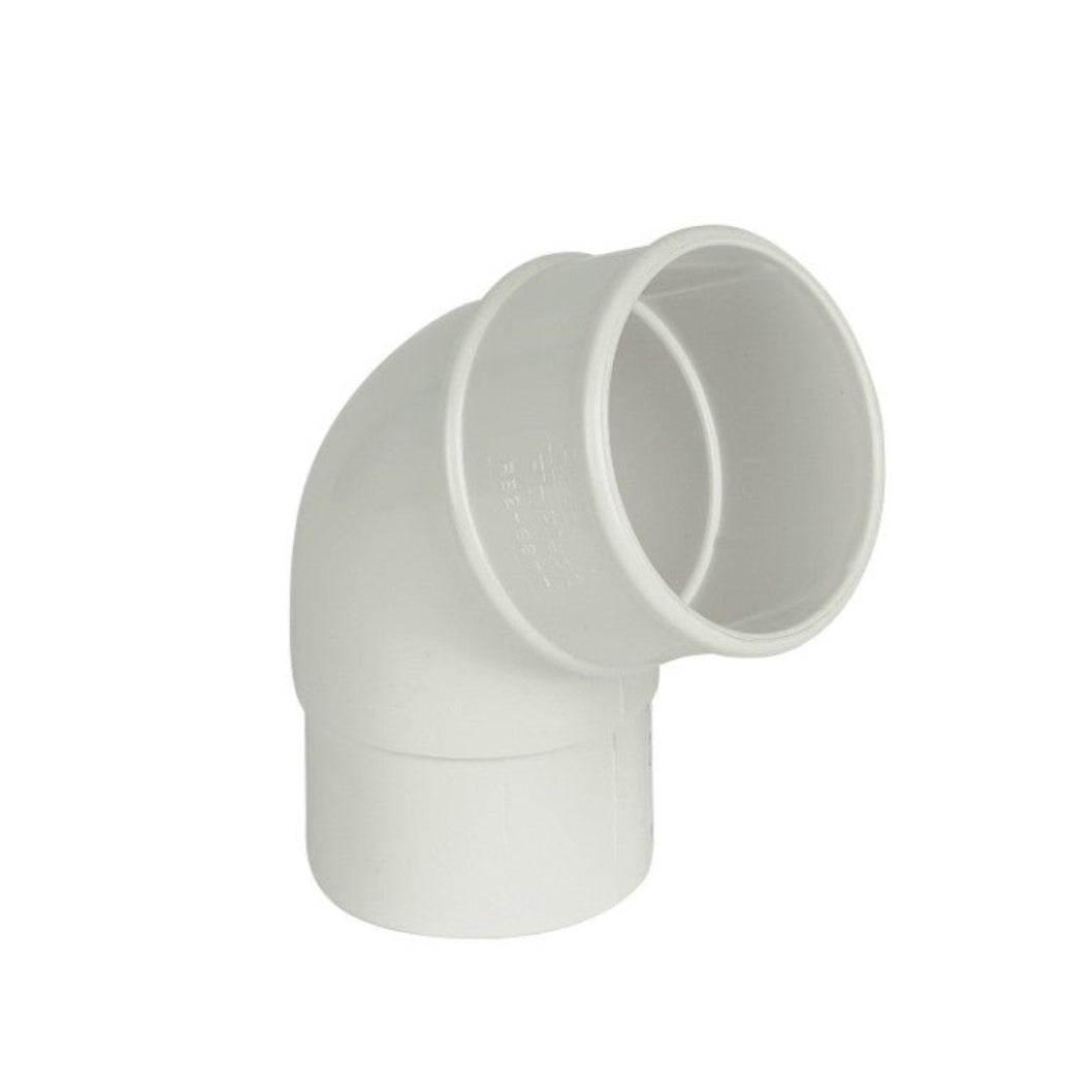 Floplast 112 Degree Bend 68mm Round Downpipe - JJ Building Materials