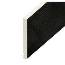 Floplast 18mm Black Woodgrain Fascia Board - JJ Building Materials