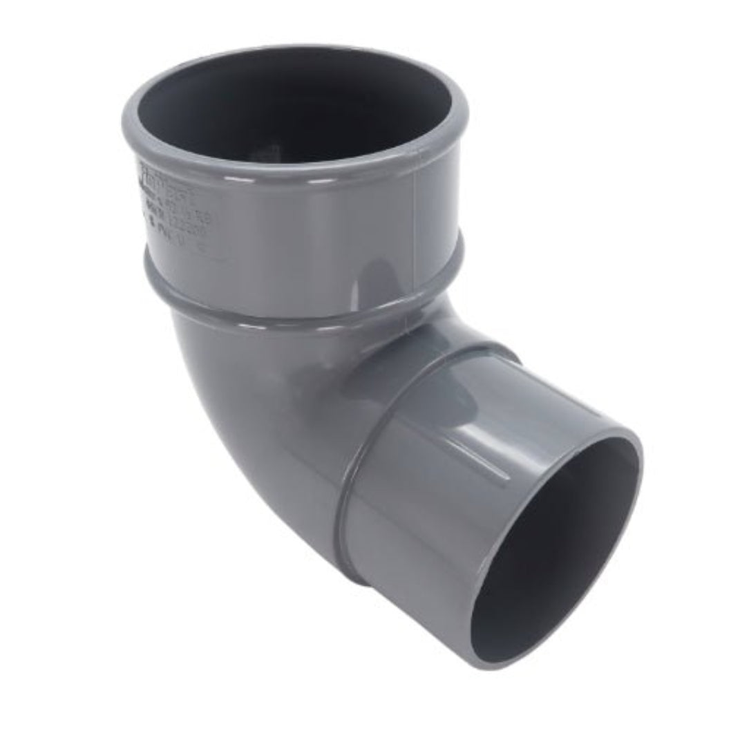Floplast 90 Degree Bend 68mm Round Downpipe - JJ Building Materials