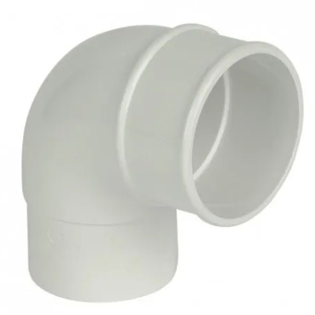 Floplast 90 Degree Bend 68mm Round Downpipe - JJ Building Materials
