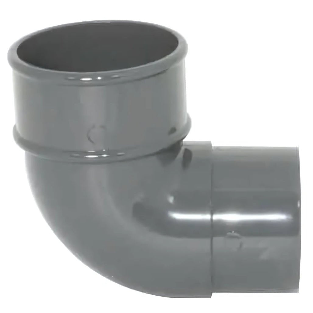 Floplast 90 Degree Bend 68mm Round Downpipe - JJ Building Materials
