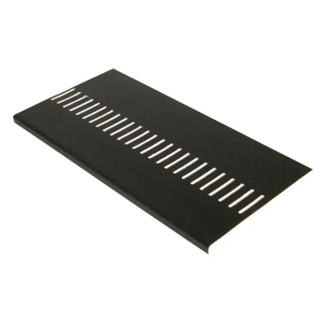 Floplast Black 5m Soffit Board Vented Single Round Edge - JJ Building Materials