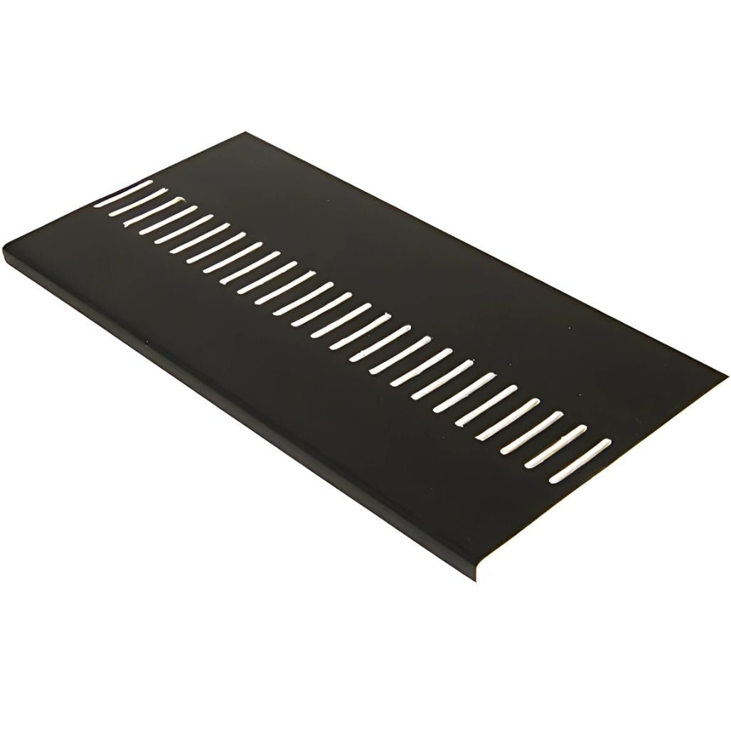 Floplast Black 5m Soffit Board Vented Single Round Edge - JJ Building Materials