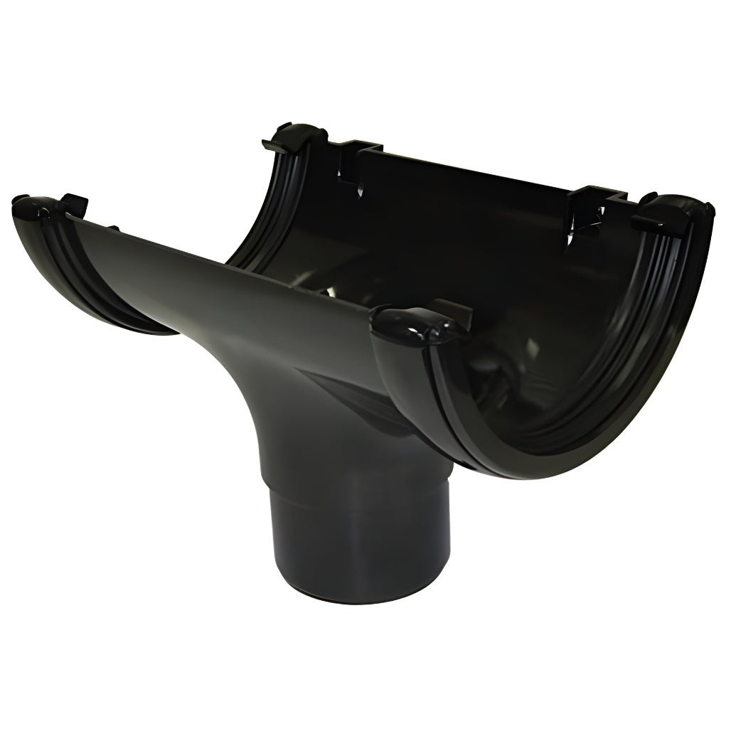 Floplast Half Round Gutter 112mm Running Outlet - JJ Building Materials