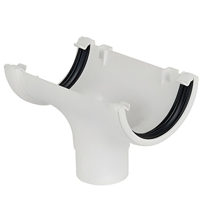 Floplast Half Round Gutter 112mm Running Outlet - JJ Building Materials