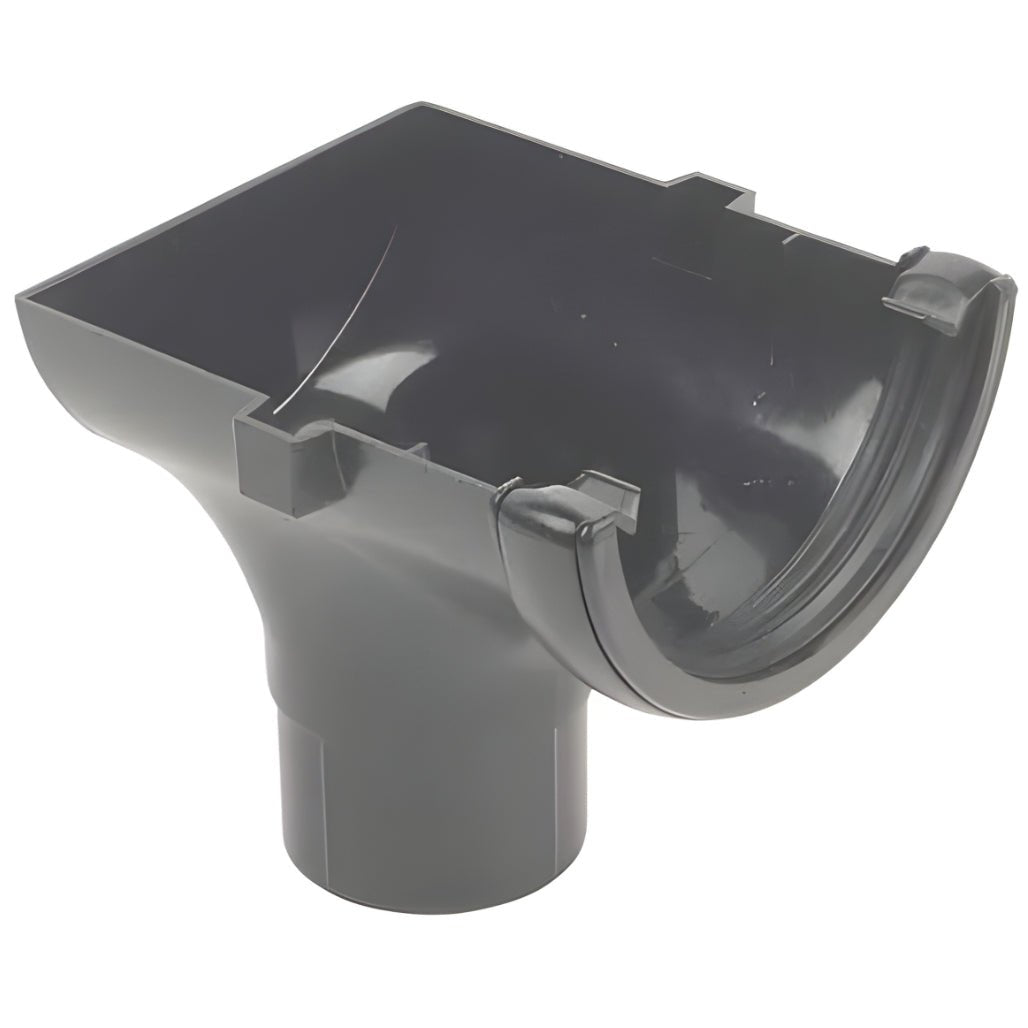 Floplast Half Round Gutter 112mm Running Outlet - JJ Building Materials