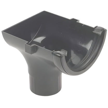 Floplast Half Round Gutter 112mm Running Outlet - JJ Building Materials